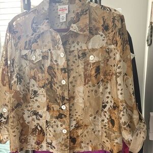 Ruby Rd. Multicolor Button-Up Jacket